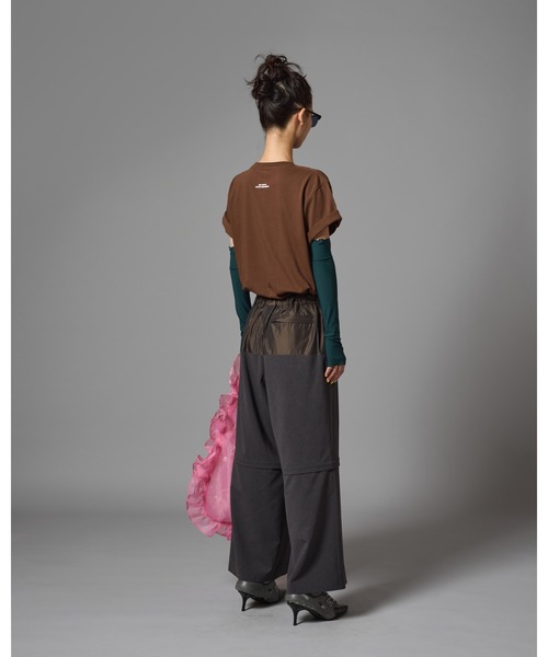 L.H.P（エルエイチピー）の「NON TOKYO/ノントーキョー/２WAYバイカラースラックス（スラックス・レディース・ブラック/グレー/サックスブルー・1/2）」の11枚目の写真