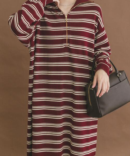 セール】ハーフジップポロワンピース（ワンピース）｜ITEMS