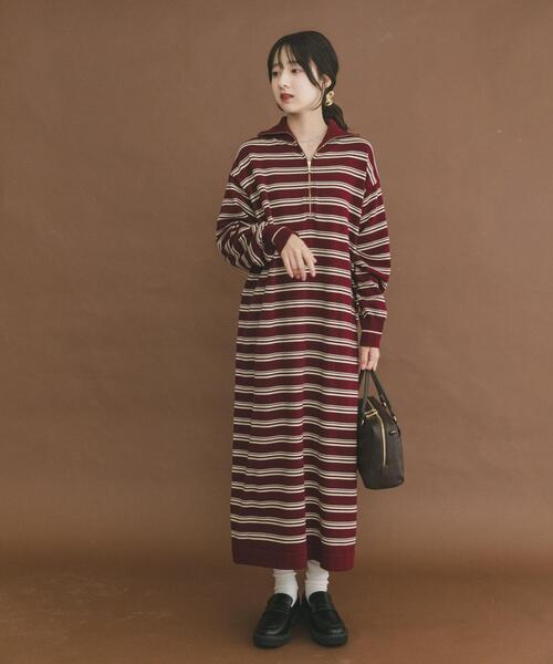 セール】ハーフジップポロワンピース（ワンピース）｜ITEMS