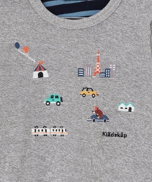 kladskap（クレードスコープ）の「乗り物/アニマル接結長袖Tシャツ（Tシャツ/カットソー・キッズ・マスタード/グレー・90cm/110cm/120cm/80ｃｍ/100cm）」の5枚目の写真