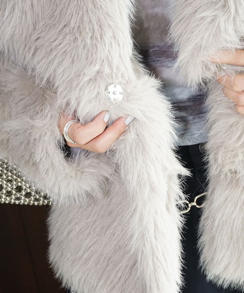 シャギーフェイクファーコート chw25a096-ファッション通販サイト