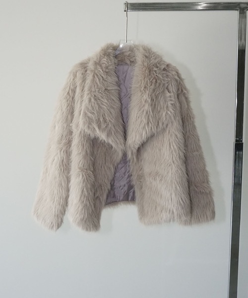 シャギーフェイクファーコート chw25a096-ファッション通販サイト