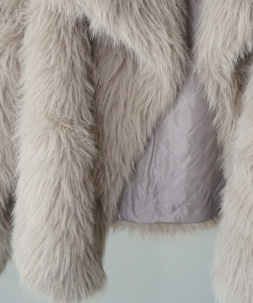 シャギーフェイクファーコート chw25a096-ファッション通販サイト