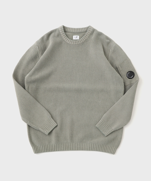 C.P. Company / シーピーカンパニー KNW CREW NECK IN CHENILLE COTTON