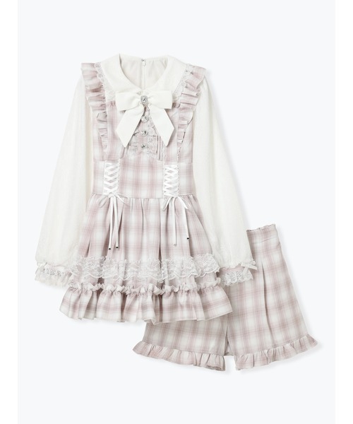 NOEMIE(ノエミー)の「ハートビジューレースアップセットアップ(ワンピース・レディース・ブラック/サックスブルー/ピンク/A・M)」の19枚目の写真