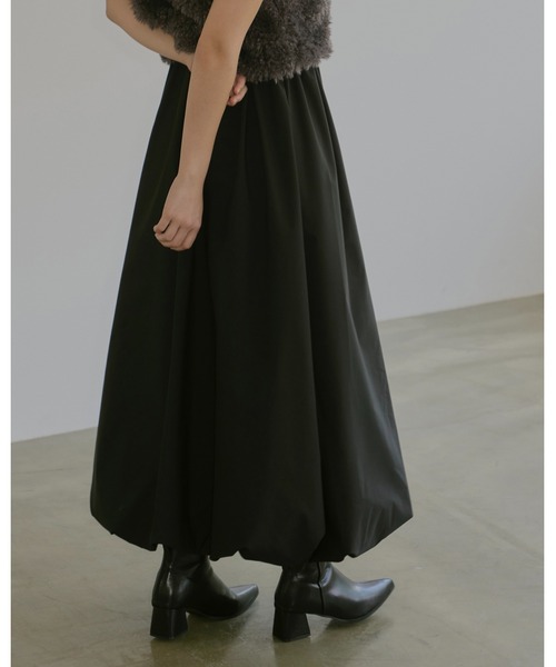 NOTREemor(ノートルエモア)の「ballerina balloon camisole dress(ワンピース・レディース・モカ/ブラック・FREE)」の16枚目の写真