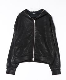 STYLISE（スタイライズ）の「【BREATH】COATING ZIP UP HOODIE / ブラック [BR25AW-C5001]（パーカー）」