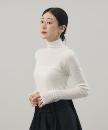 【kuros’オリジナル】ウールタートルネックロングTシャツ| ウール100% 日本製