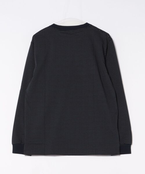 m.f.editorial（エムエフエディトリアル）の「【ウォッシャブル】m.f.エディトリアル メンズ マルチボーダー クルーネック長袖Tシャツ（Tシャツ/カットソー・メンズ・ネイビー/ブラウン・MEDIUM/LARGE/X-LARGE）」の3枚目の写真