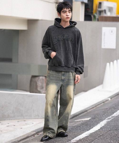 WEGO(ウィゴー)の「WEGO/ショートグラフィックプルパーカー(パーカー・メンズ・ブラック系その他/ピンク/ネイビー・LARGE/MEDIUM)」の17枚目の写真