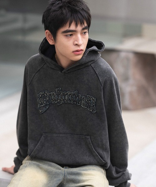 WEGO(ウィゴー)の「WEGO/ショートグラフィックプルパーカー(パーカー・メンズ・ブラック系その他/ピンク/ネイビー・LARGE/MEDIUM)」の21枚目の写真