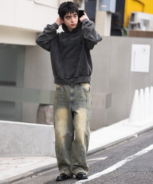 WEGO(ウィゴー)の「WEGO/ショートグラフィックプルパーカー(パーカー・メンズ・ブラック系その他/ピンク/ネイビー・LARGE/MEDIUM)」の15枚目の写真
