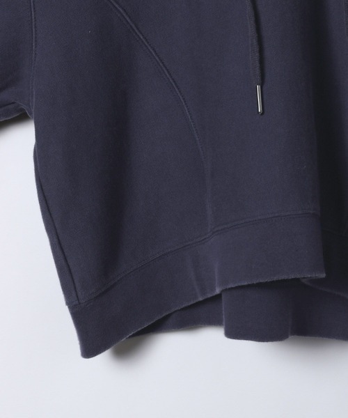 JEANASIS（ジーナシス）の「ハーフZIPカレッジショートフーディー/618602（スウェット・レディース・ネイビー/グレー・FREE）」の7枚目の写真