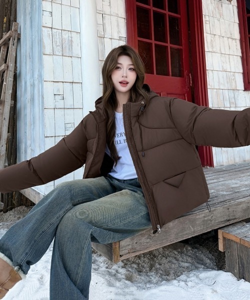 セール】フード付き エコダウンジャケット（ダウンジャケット/コート