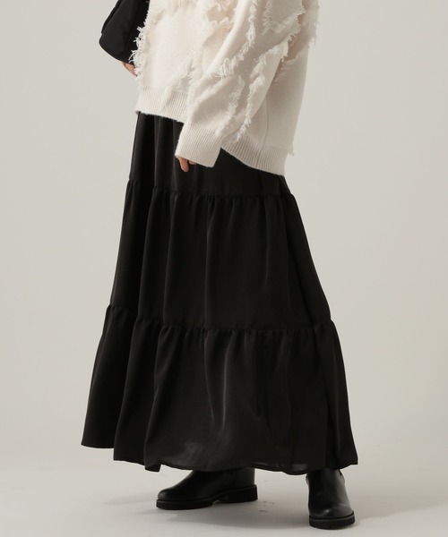 Elura（エルーラ）の「ティアードスカート/622314（スカート・レディース・ターコイズブルー/ブラック・FREE）」の2枚目の写真