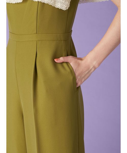 LILY BROWN（リリーブラウン）の「レースカラーコンビネゾン（ワンピース・レディース・オリーブ/ブラック/ブルー・1/0）」の11枚目の写真