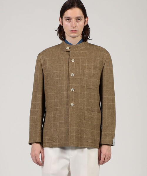 Caruso(カルーゾ)の「【別注】CARUSO シルクリネン フォレスティエールジャケット(ブルゾン・メンズ・ブラウン系その他・48)」の2枚目の写真