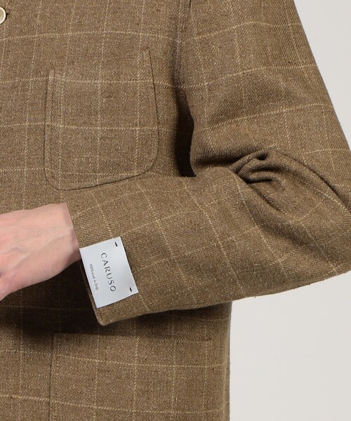 Caruso(カルーゾ)の「【別注】CARUSO シルクリネン フォレスティエールジャケット(ブルゾン・メンズ・ブラウン系その他・48)」の7枚目の写真