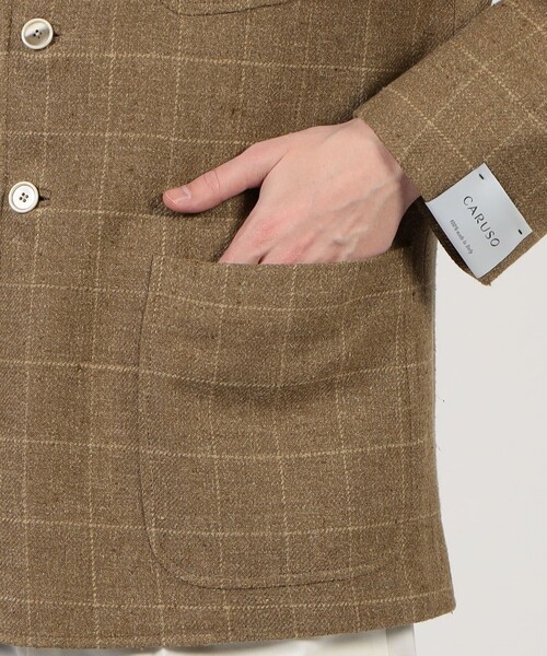 Caruso(カルーゾ)の「【別注】CARUSO シルクリネン フォレスティエールジャケット(ブルゾン・メンズ・ブラウン系その他・48)」の10枚目の写真