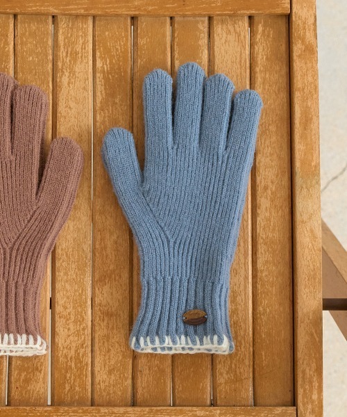 ROCKFISH WEATHERWEAR（ロックフィッシュウェザーウェア）の「NEW WOOLY SHORT GLOVES（手袋・レディース・ベージュ/マスタード/キャメル/グレー/グレイッシュベージュ/ブルー・FREE）」の4枚目の写真