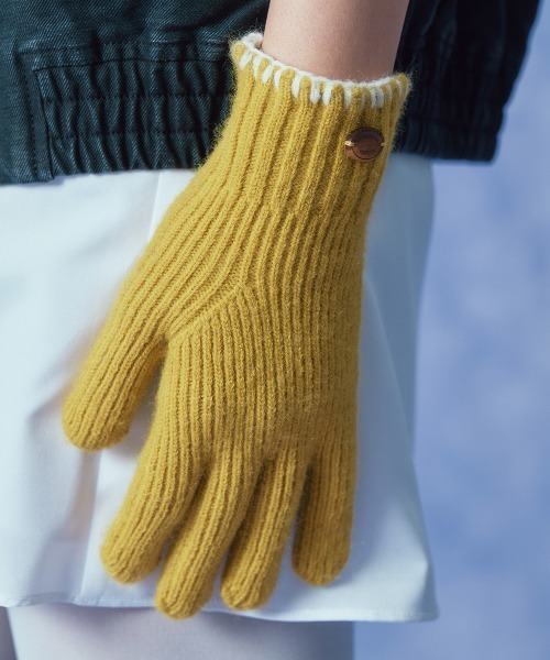 ROCKFISH WEATHERWEAR（ロックフィッシュウェザーウェア）の「NEW WOOLY SHORT GLOVES（手袋・レディース・ベージュ/マスタード/キャメル/グレー/グレイッシュベージュ/ブルー・FREE）」の5枚目の写真