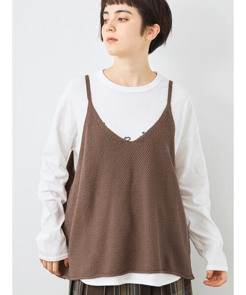 SM2（エスエムツー）の「ニットキャミチュニック（ニット/セーター・レディース・ブラック/モカ/トップグレー・F）」の4枚目の写真