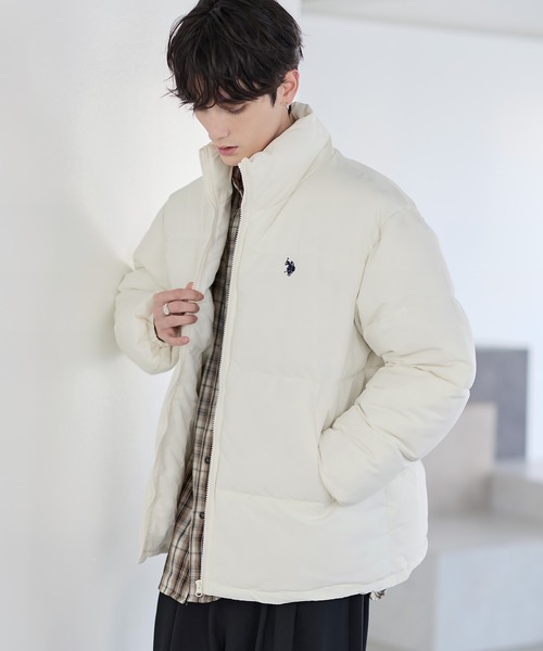 U.S. POLO ASSN.(ユーエスポロアッスン)の「U.S.POLO ASSN. ハイネックボリューム中綿スタンドネックブルゾン タフタ/コーデュロイ(その他アウター・メンズ・ベージュ/ブラック系2/カーキ系2/アイボリー/ホワイト系/ブラック/ブラウン系2・M/L/XL)」の8枚目の写真