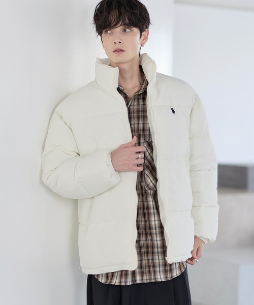 U.S. POLO ASSN.(ユーエスポロアッスン)の「U.S.POLO ASSN. ハイネックボリューム中綿スタンドネックブルゾン タフタ/コーデュロイ(その他アウター・メンズ・ベージュ/ブラック系2/カーキ系2/アイボリー/ホワイト系/ブラック/ブラウン系2・M/L/XL)」の9枚目の写真