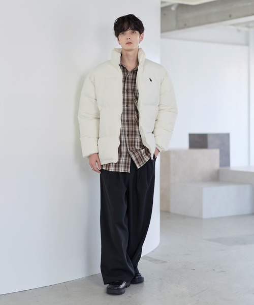 U.S. POLO ASSN.(ユーエスポロアッスン)の「U.S.POLO ASSN. ハイネックボリューム中綿スタンドネックブルゾン タフタ/コーデュロイ(その他アウター・メンズ・ベージュ/ブラック系2/カーキ系2/アイボリー/ホワイト系/ブラック/ブラウン系2・M/L/XL)」の11枚目の写真