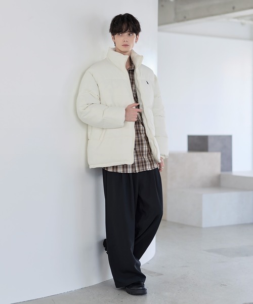 U.S. POLO ASSN.(ユーエスポロアッスン)の「U.S.POLO ASSN. ハイネックボリューム中綿スタンドネックブルゾン タフタ/コーデュロイ(その他アウター・メンズ・ベージュ/ブラック系2/カーキ系2/アイボリー/ホワイト系/ブラック/ブラウン系2・M/L/XL)」の13枚目の写真