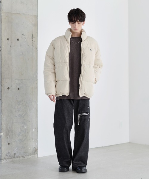 U.S. POLO ASSN.(ユーエスポロアッスン)の「U.S.POLO ASSN. ハイネックボリューム中綿スタンドネックブルゾン タフタ/コーデュロイ(その他アウター・メンズ・ベージュ/ブラック系2/カーキ系2/アイボリー/ホワイト系/ブラック/ブラウン系2・M/L/XL)」の19枚目の写真