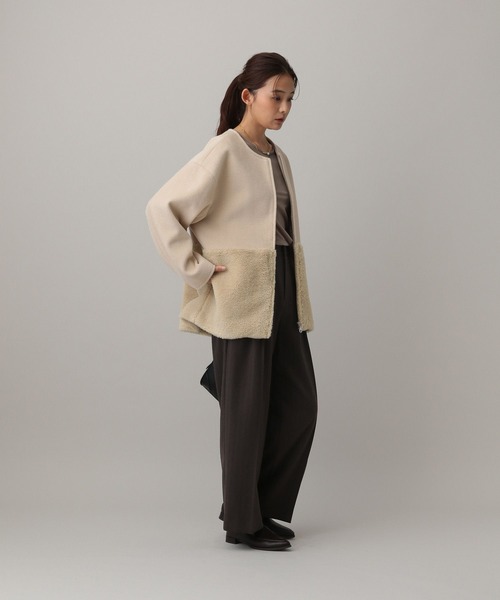 MATINEE LINE/ウールツイル切り替えジャケット/603286（ノーカラー