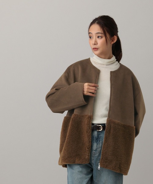 MATINEE LINE/ウールツイル切り替えジャケット/603286（ノーカラー