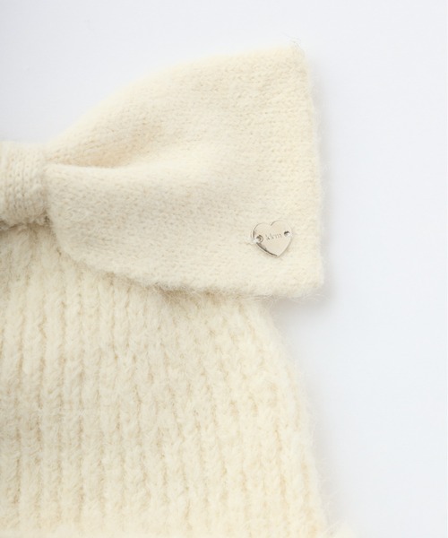 idem（イデム）の「ribbon knit beanie / リボンニットビーニー（ニットキャップ/ビーニー・レディース・ブラック/グレー/アイボリー・FREE）」の18枚目の写真