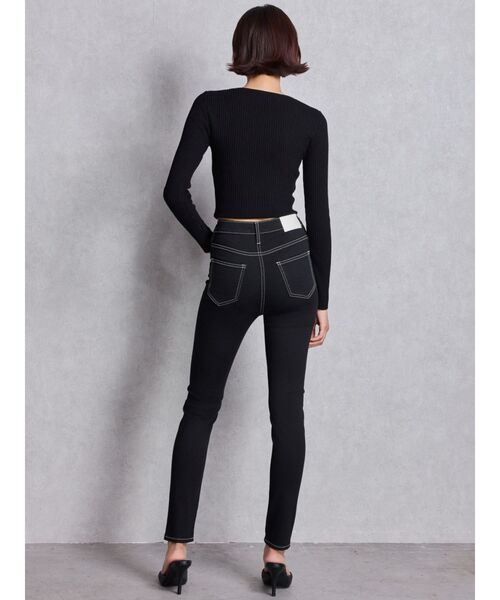 GYDA（ジェイダ）の「ハイウエストワンウォッシュスキニーパンツ（デニムパンツ・レディース・ブラック・LARGE/MEDIUM/X-SMALL/XX-SMALL/SMALL）」の5枚目の写真