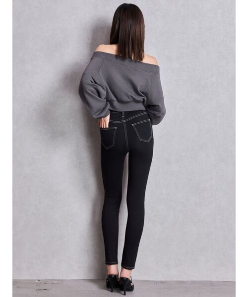 GYDA（ジェイダ）の「ハイウエストワンウォッシュスキニーパンツ（デニムパンツ・レディース・ブラック・LARGE/MEDIUM/X-SMALL/XX-SMALL/SMALL）」の8枚目の写真