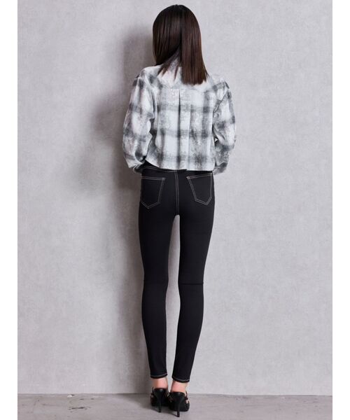 GYDA（ジェイダ）の「ハイウエストワンウォッシュスキニーパンツ（デニムパンツ・レディース・ブラック・LARGE/MEDIUM/X-SMALL/XX-SMALL/SMALL）」の10枚目の写真