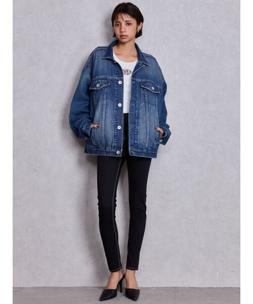 GYDA（ジェイダ）の「ハイウエストワンウォッシュスキニーパンツ（デニムパンツ・レディース・ブラック・LARGE/MEDIUM/X-SMALL/XX-SMALL/SMALL）」の11枚目の写真