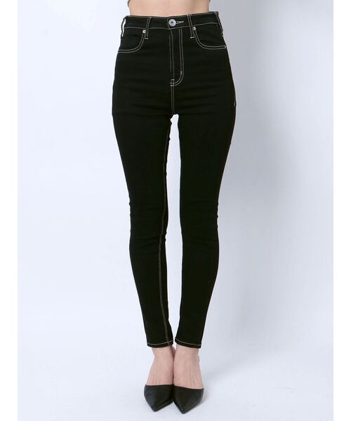 GYDA（ジェイダ）の「ハイウエストワンウォッシュスキニーパンツ（デニムパンツ・レディース・ブラック・LARGE/MEDIUM/X-SMALL/XX-SMALL/SMALL）」の18枚目の写真