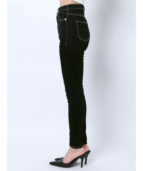 GYDA（ジェイダ）の「ハイウエストワンウォッシュスキニーパンツ（デニムパンツ・レディース・ブラック・LARGE/MEDIUM/X-SMALL/XX-SMALL/SMALL）」の19枚目の写真