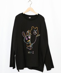 353121：組体操クマうさぎ刺繍プルオーバー