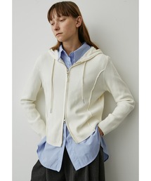 uyu.（ウユ）の「ダブルジップリブニットパーカー（パーカー）」