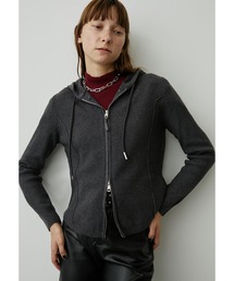 uyu.（ウユ）の「ダブルジップリブニットパーカー（パーカー）」