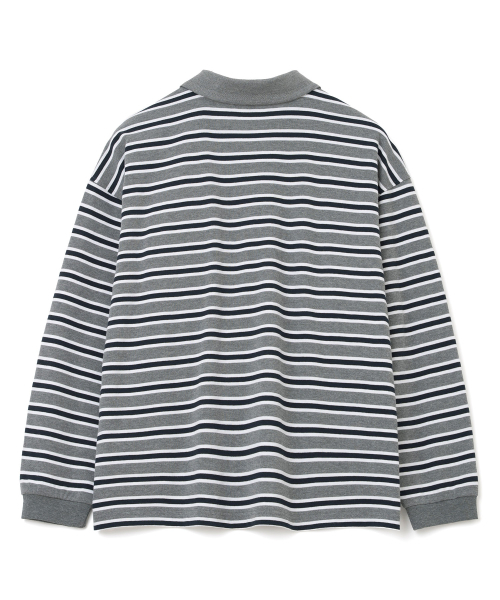 Millo Archive（ミロ アーカイブ）の「エルモストライプカラーTシャツ[ディープグレー]（ポロシャツ・メンズ・その他・MEDIUM/LARGE/X-LARGE）」の6枚目の写真