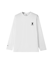 AV LOGO BASIC LONG SLEEVE T-SHIRT WHITE