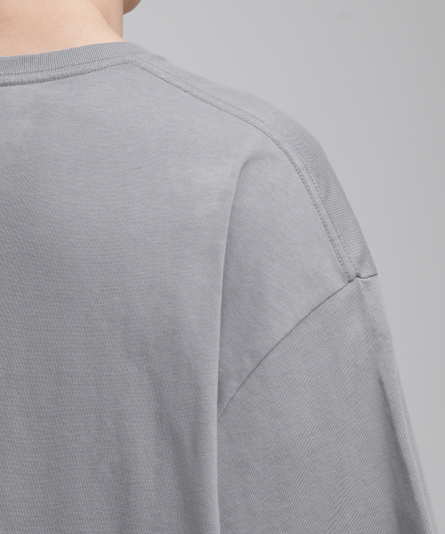 MUSINSA STANDARD（ムシンサスタンダード）の「オーバーサイズクルーネックTシャツ[ライトグレー]（Tシャツ/カットソー・メンズ・その他・SMALL/MEDIUM/LARGE/X-LARGE/XX-LARGE/XXX-LARGE）」の5枚目の写真