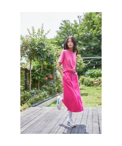 THE GREEN LAB（ザグリーンラボ）の「女性ツイストモーダル半袖Tシャツ[ピンク]（Tシャツ/カットソー・レディース・その他・FREE）」の3枚目の写真