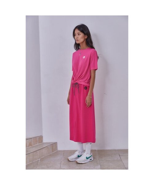 THE GREEN LAB（ザグリーンラボ）の「女性ツイストモーダル半袖Tシャツ[ピンク]（Tシャツ/カットソー・レディース・その他・FREE）」の8枚目の写真