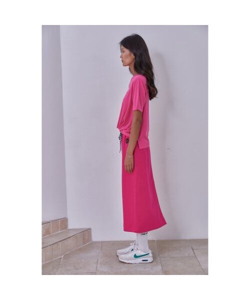 THE GREEN LAB（ザグリーンラボ）の「女性ツイストモーダル半袖Tシャツ[ピンク]（Tシャツ/カットソー・レディース・その他・FREE）」の9枚目の写真