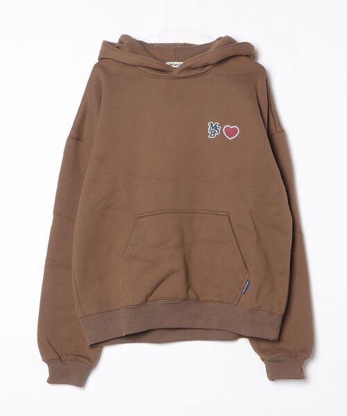 My sugar Babe（マイシュガーベイブ）の「heart patch logo hoodie（パーカー・メンズ・アイボリー/グレー/ブラック/ピンク/ブラウン/グリーン/レッド・X-LARGE/MEDIUM/LARGE）」の4枚目の写真